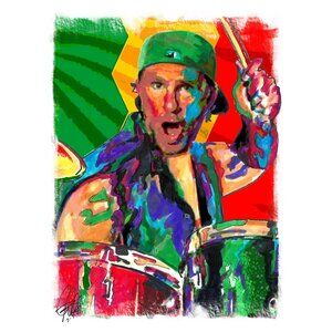Chad Smith Red Hot Chili Peppers Drums Funk Rock Poster Print Wall Art 18x24
